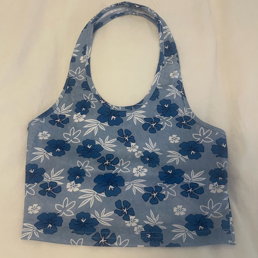 halter top with tropical flowers!